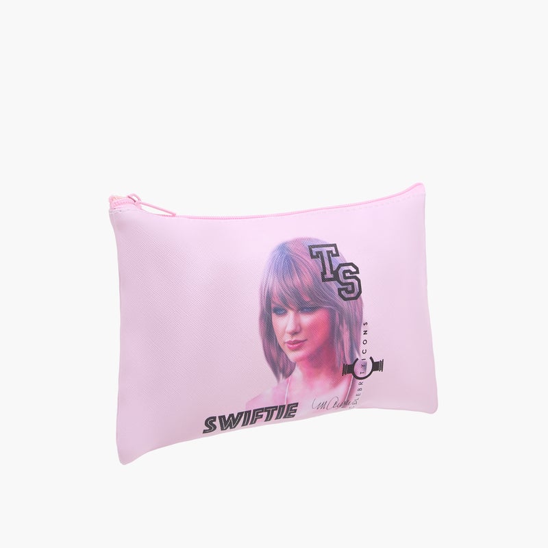 LIFESTYLE طقم حقائب تجميلية وردية من تايلور سويفت مكون من 3 قطع للفتيات - Image 3